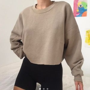 Beige cropped sweater